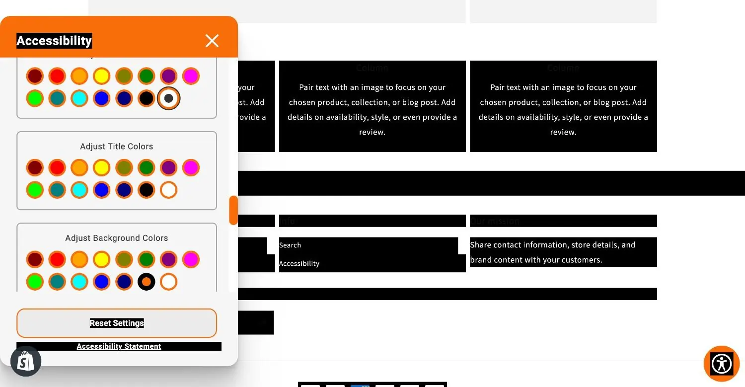 Accessibility-Text-color-and-background-color-adjustment