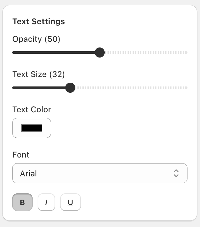 Text-Settings