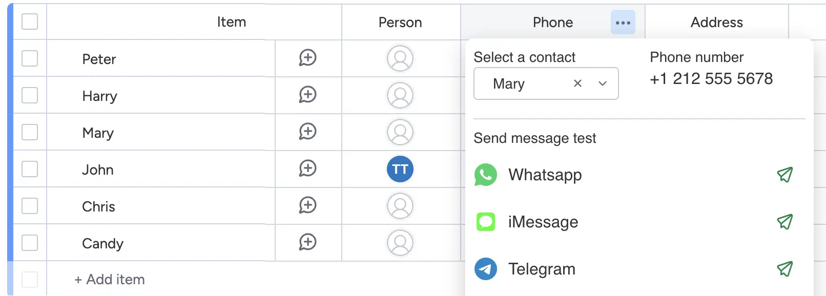 Demo of Sending a Message